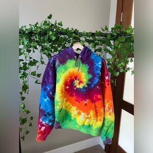 Medium Tie Dye Hoodie Cozy vibrant comfy